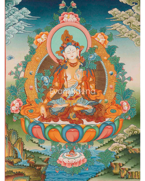 High Quality White Tara Thangka Art