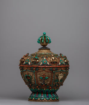 Silver Dhupur Rice Pot | Authentic Handcrafted Piece for Home Altar