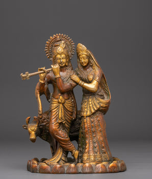 Sacred Statue of Radha and Krishna