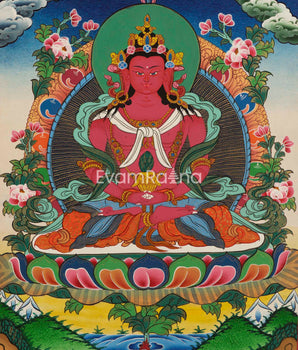 Red Amitayus Buddha Thangka