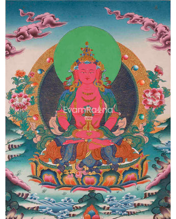 Red Amitayus Buddha Thangka
