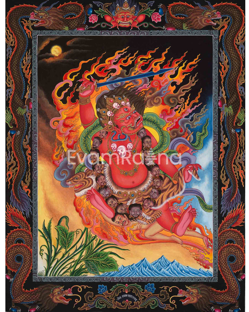 Red Bhairava Mahakala Thangka