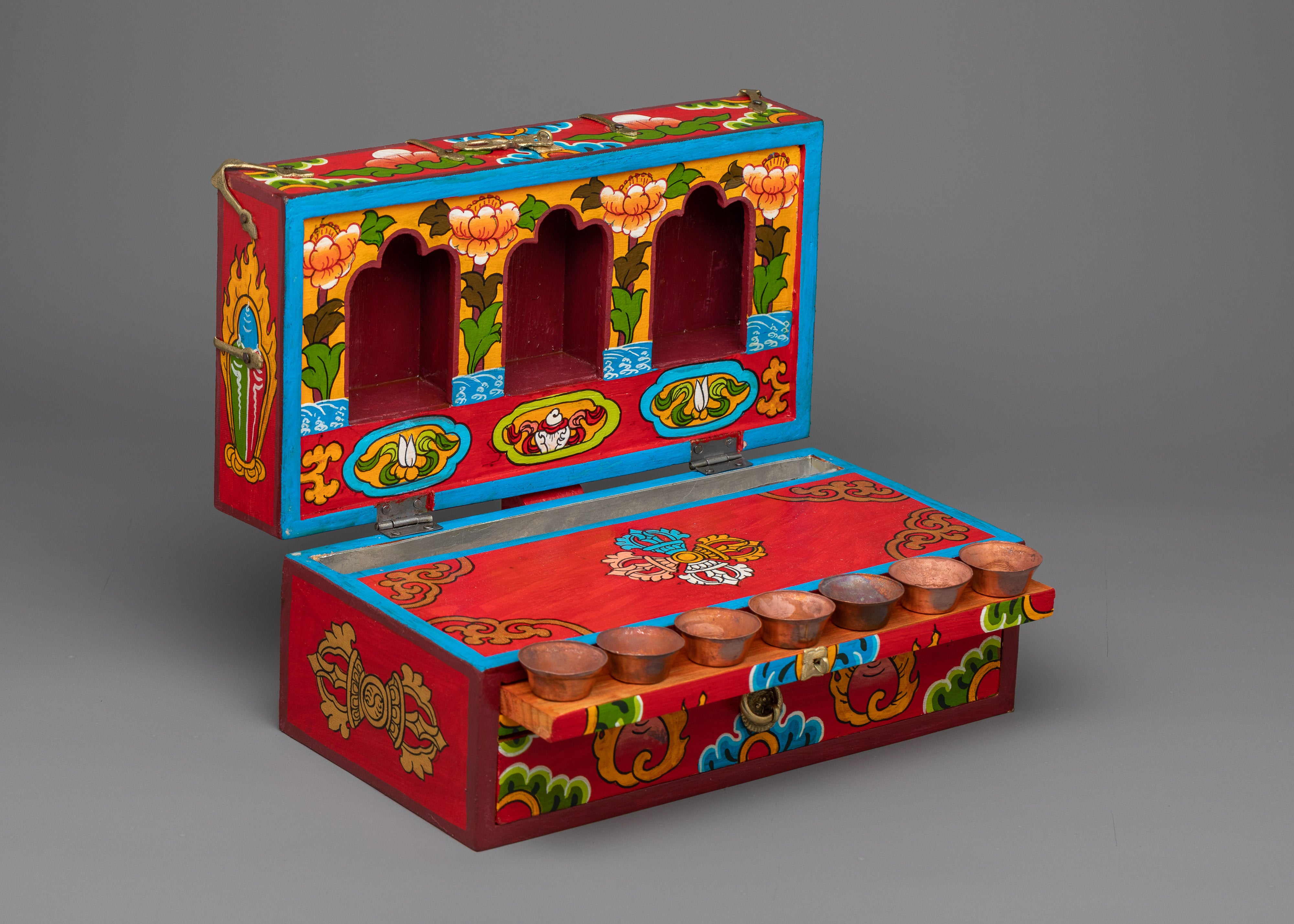 Travelling Altar Box | Buddhist Ritual Objects | Portable Meditation Box
