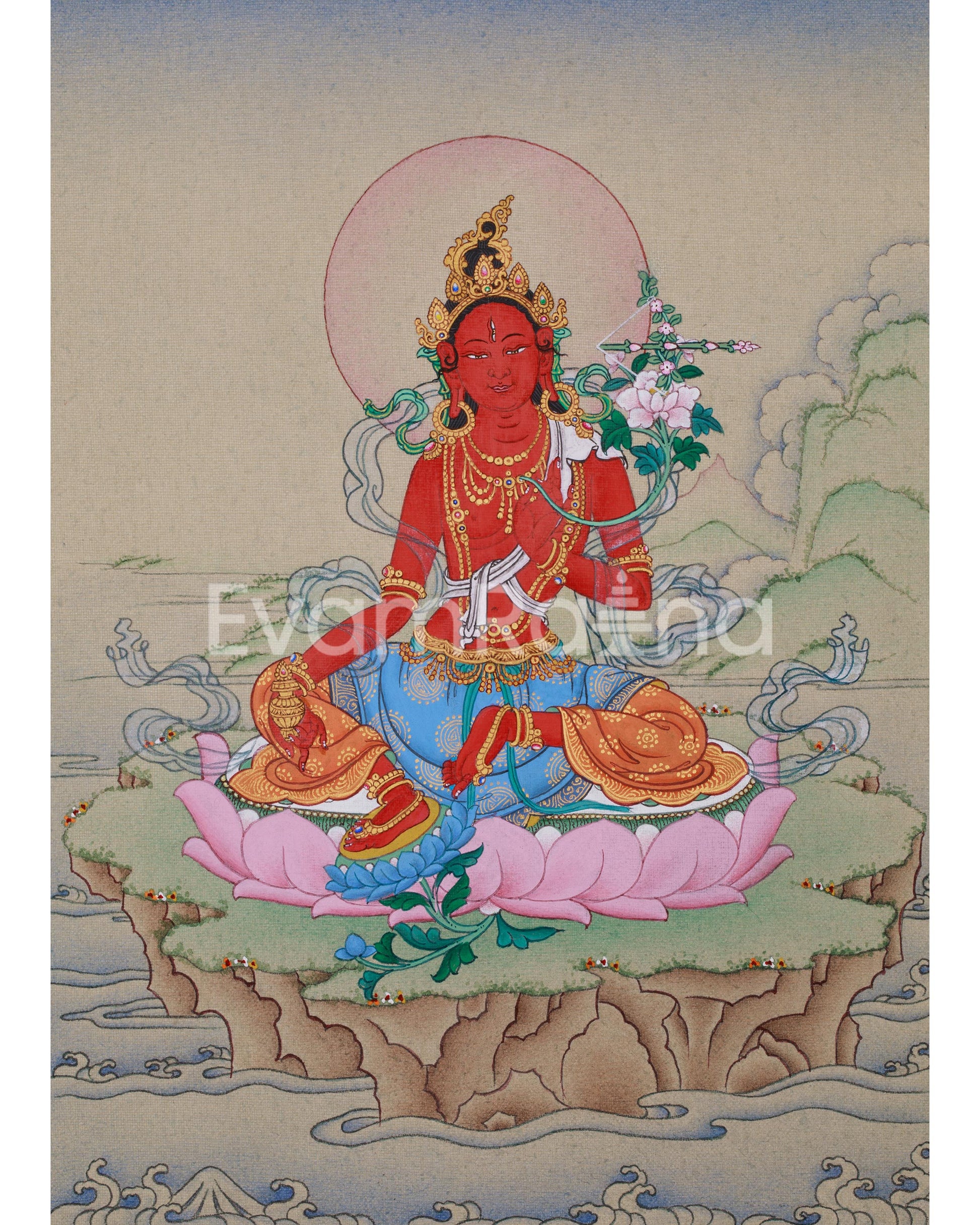 Compact Red Tara Painting 