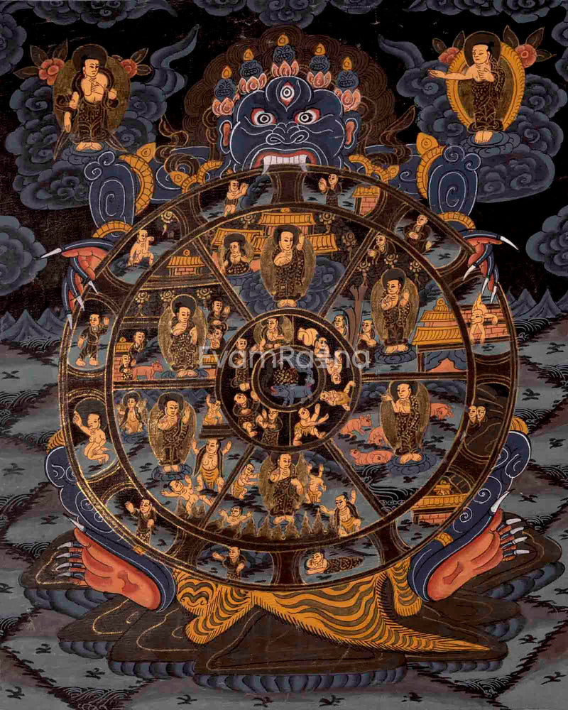 Religious Bhavachakra Thangka