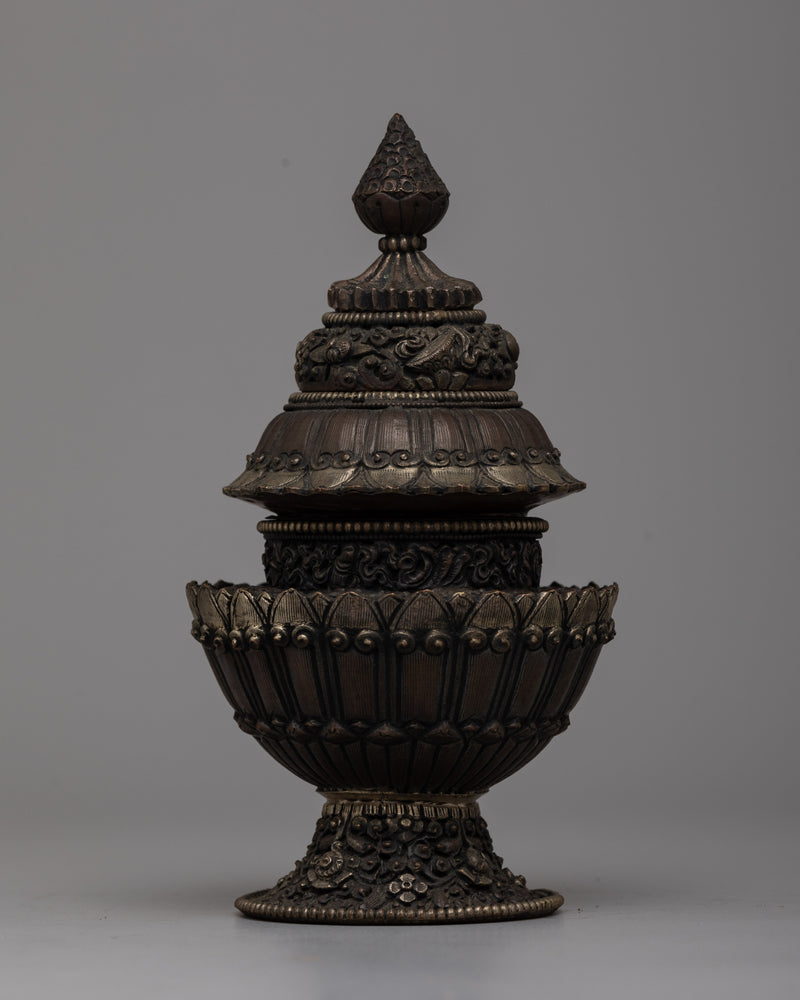 Oxidized Copper Dhupur Rice Pot