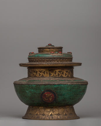 Antique-Style Tibetan Ritual Pot