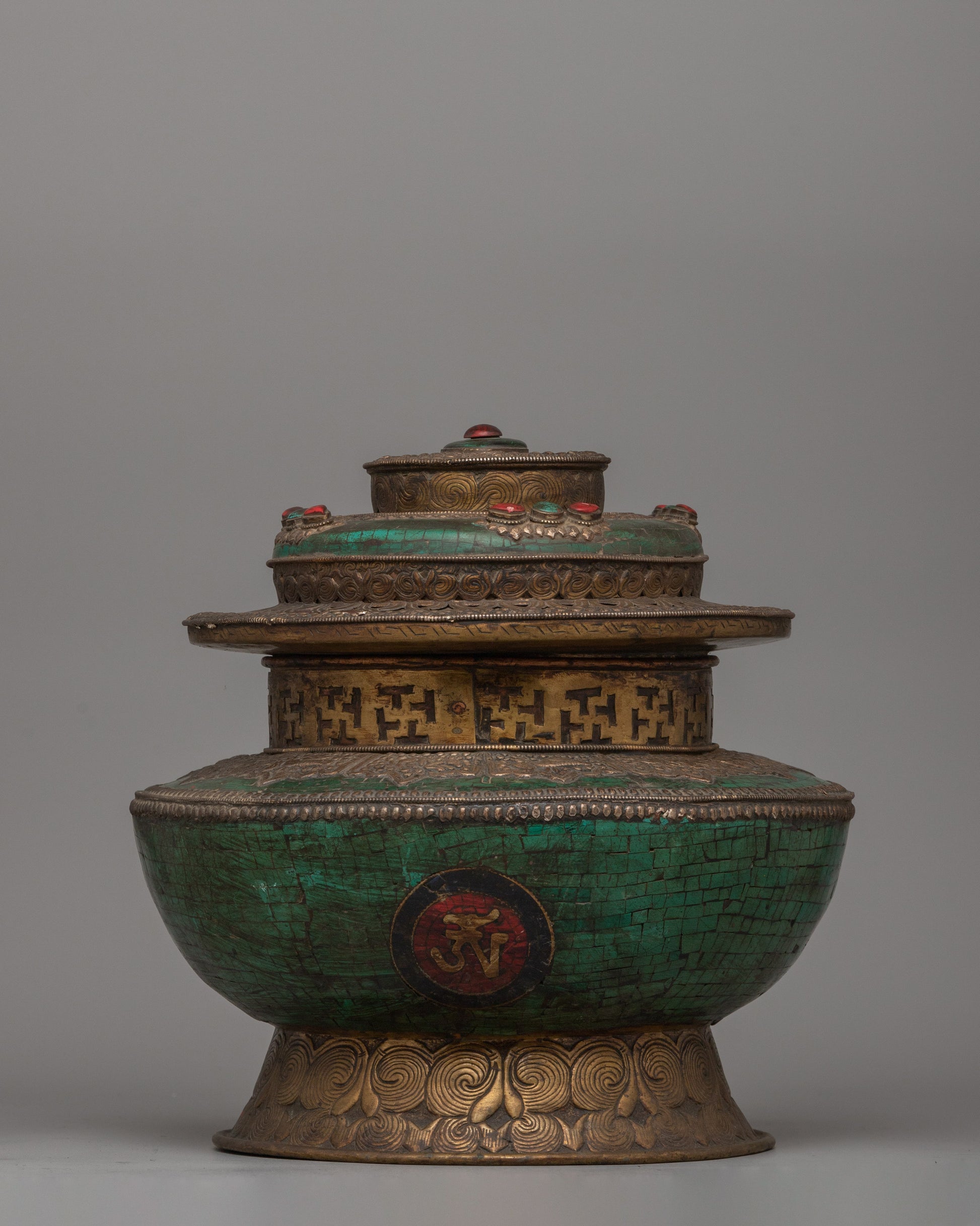 Antique-Style Tibetan Ritual Pot