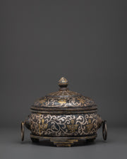 Rice Carry Pot with Silver Inlaid 