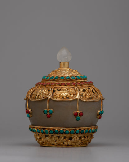 Crystal Rice Pot | Handcrafted Vessel for Traditional Buddhist Offering