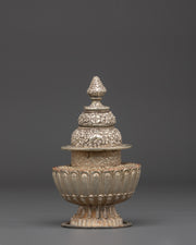 White Copper Rice Pot | Ritual and Meditation Decor