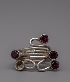 Sterling Silver Ruby Ring