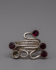 Sterling Silver Ruby Ring