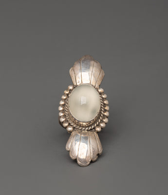 Sterling Silver Ring with Artificial Stone