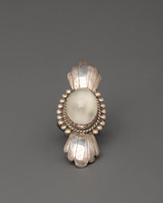 Sterling Silver Ring with Artificial Stone