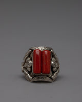 Handmade Buddhist Silver Ring