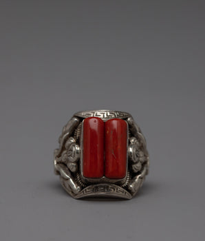 Handmade Buddhist Silver Ring