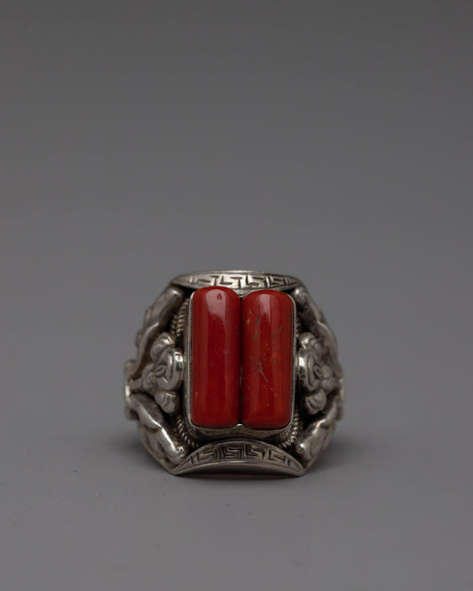 Handmade Buddhist Silver Ring