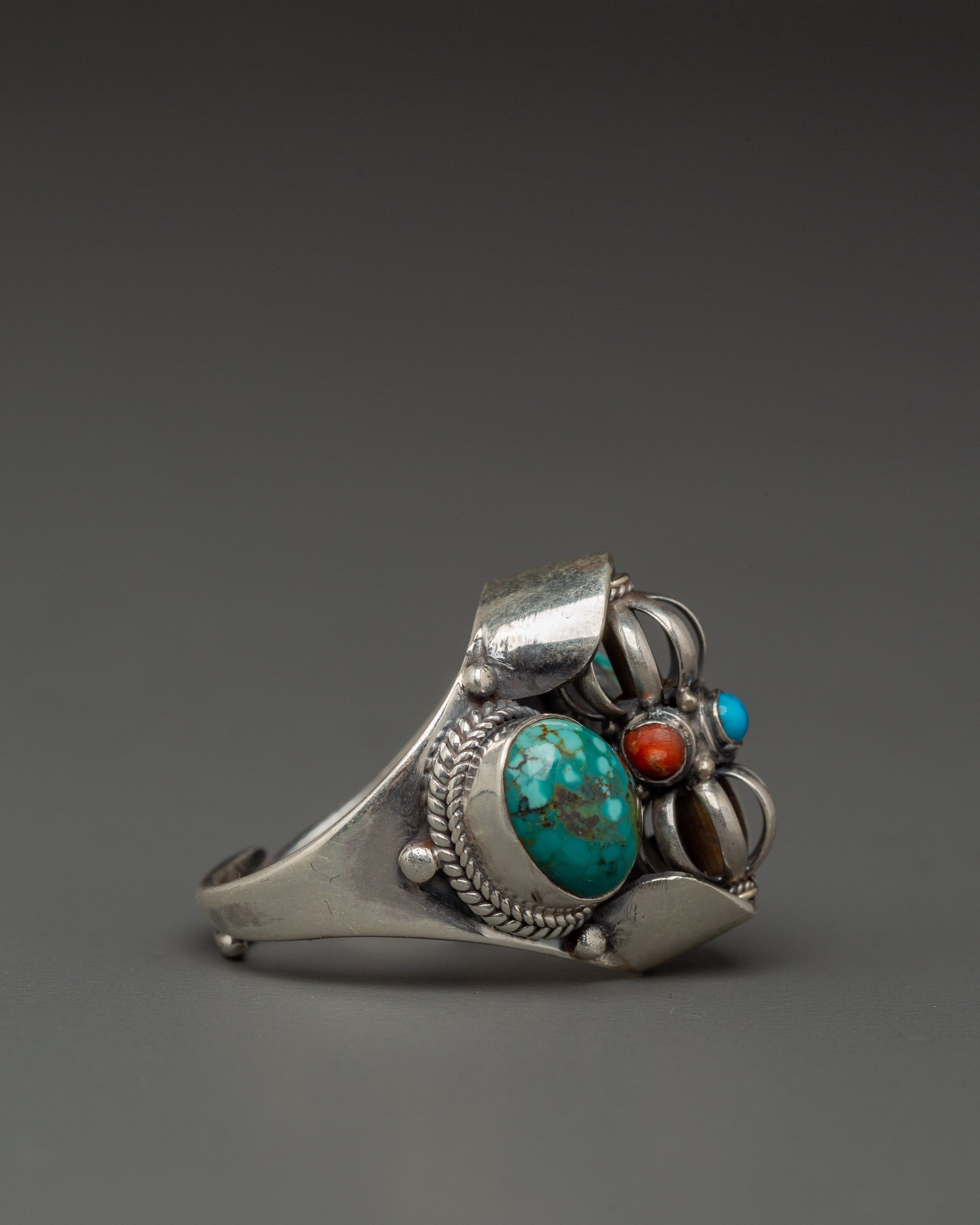 Sterling Silver Coral Ring