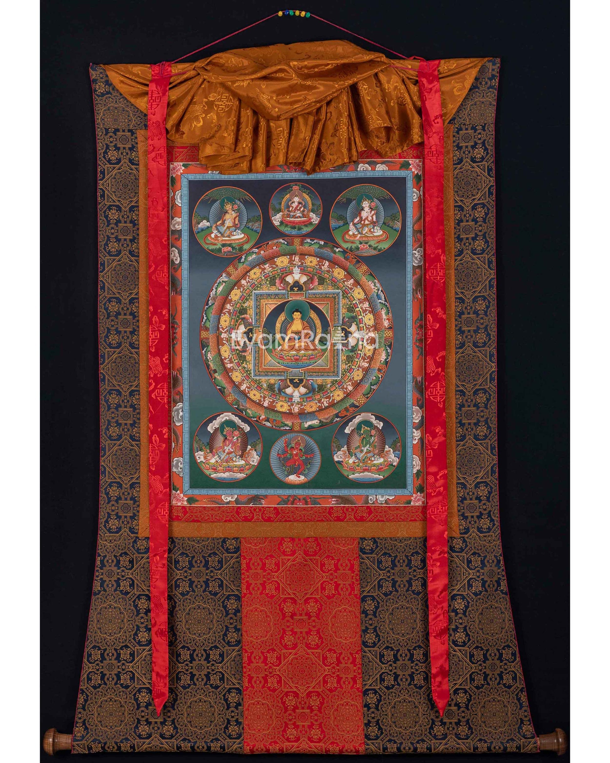 Round Buddhist Mandala Painting