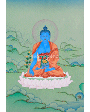 Healing Buddha Bhaisajyaguru Thangka | Deity of Health & Purification