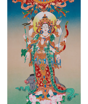 30 Inch Goddess of Dawn, Marichi | Spiritual Artwork of Light and Protection