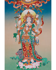 30 Inch Goddess of Dawn, Marichi | Spiritual Artwork of Light and Protection