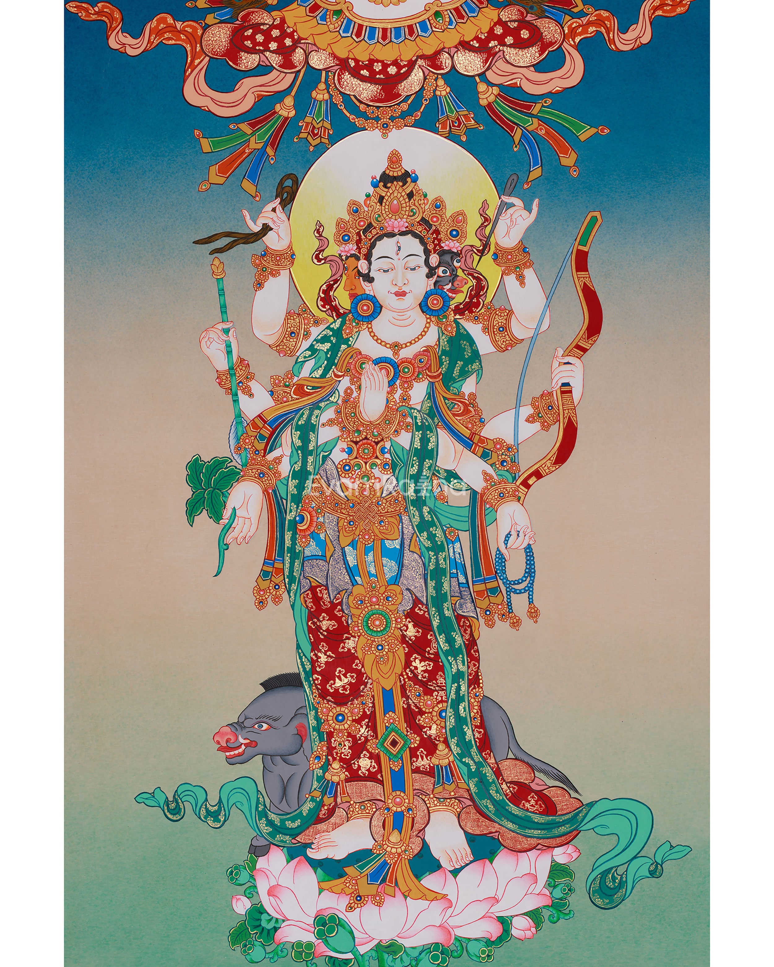 30 Inch Goddess of Dawn, Marichi | Spiritual Artwork of Light and Protection
