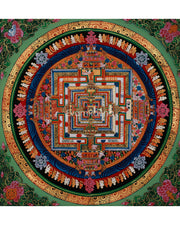 Buddhist Kalachakra Mandala Thangka | A Cosmic Guide to Awakening