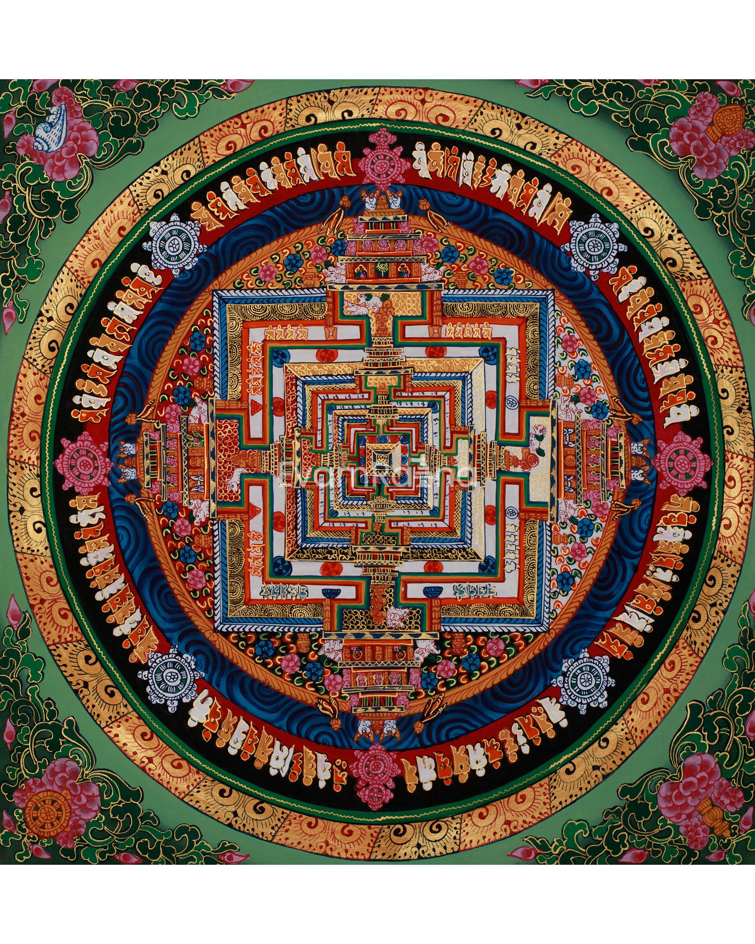 Buddhist Kalachakra Mandala Thangka | A Cosmic Guide to Awakening