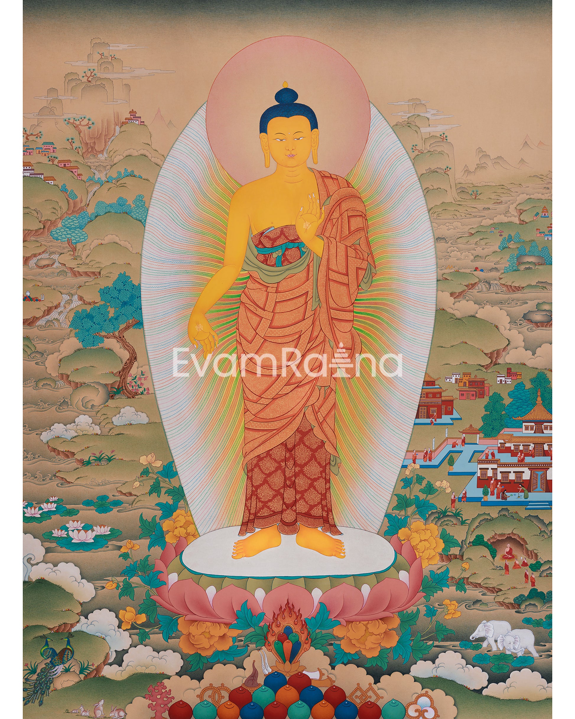 Standing Siddhartha Gautama Thangka