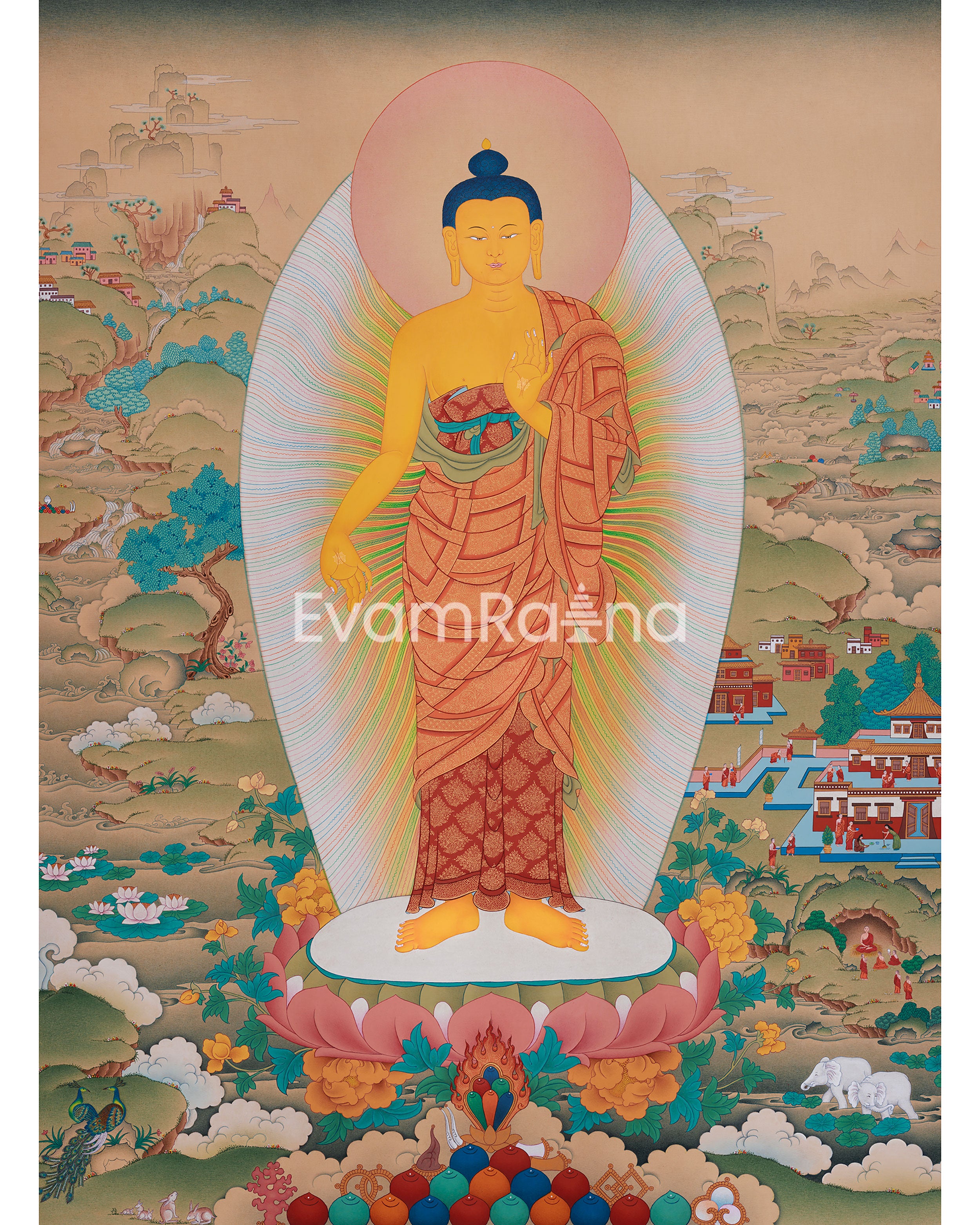 Standing Siddhartha Gautama Thangka