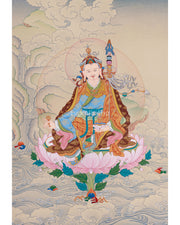 Hand-Painted Spiritual Leader, Guru Padmasambhava | The Lotus Guru of Protection