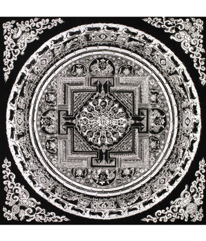 Tibetan Buddhist Mantra Mandala | High-Quality Mandala Painting
