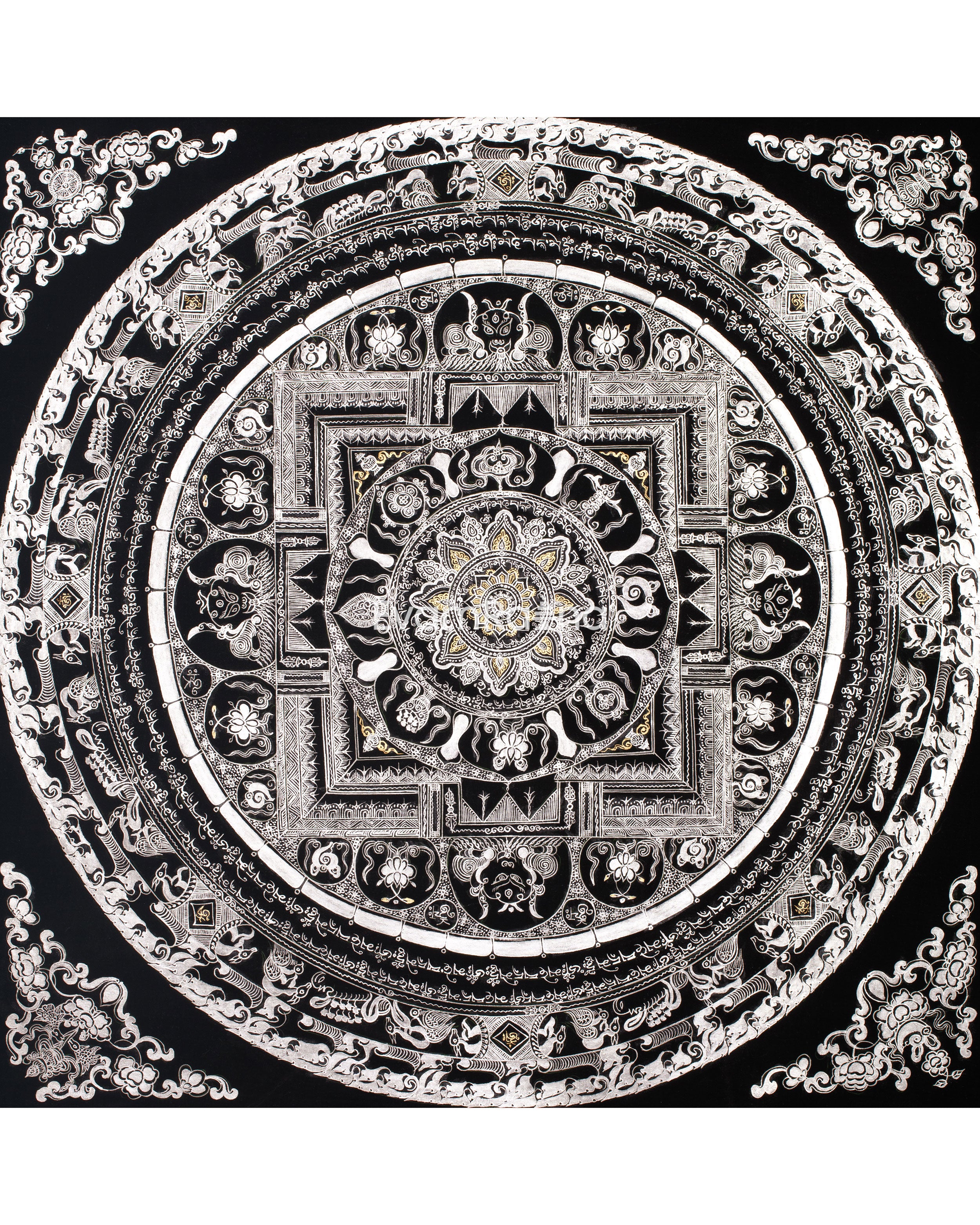 Spiritual Mantra Mandala Painting | Tibetan Wall Hangings