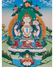 Traditional Four-Armed Chenrezig | Avalokiteshvara Artwork