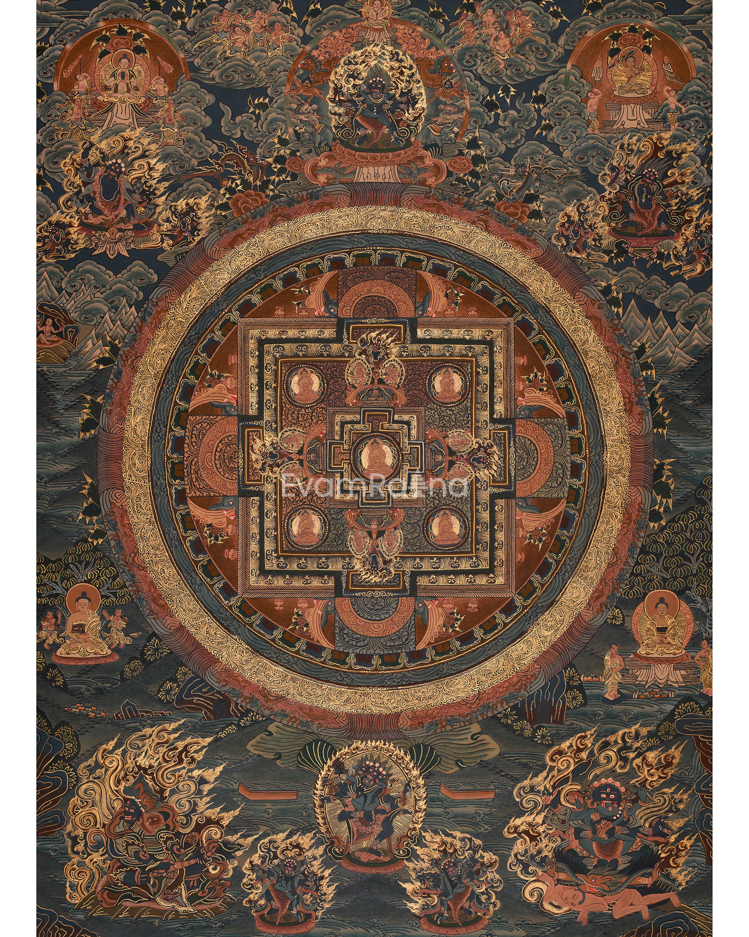 Sacred Buddha Mandala Artwork | Symbol of Enlightenment & Cosmic Balance