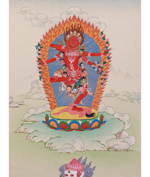 33 cm Kurukulla Artwork | Tibetan Goddess of Love, Magnetism, and Enchantment