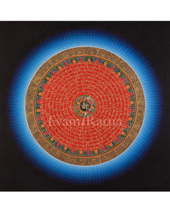 Tibetan Buddhist Mantra Mandala Art 