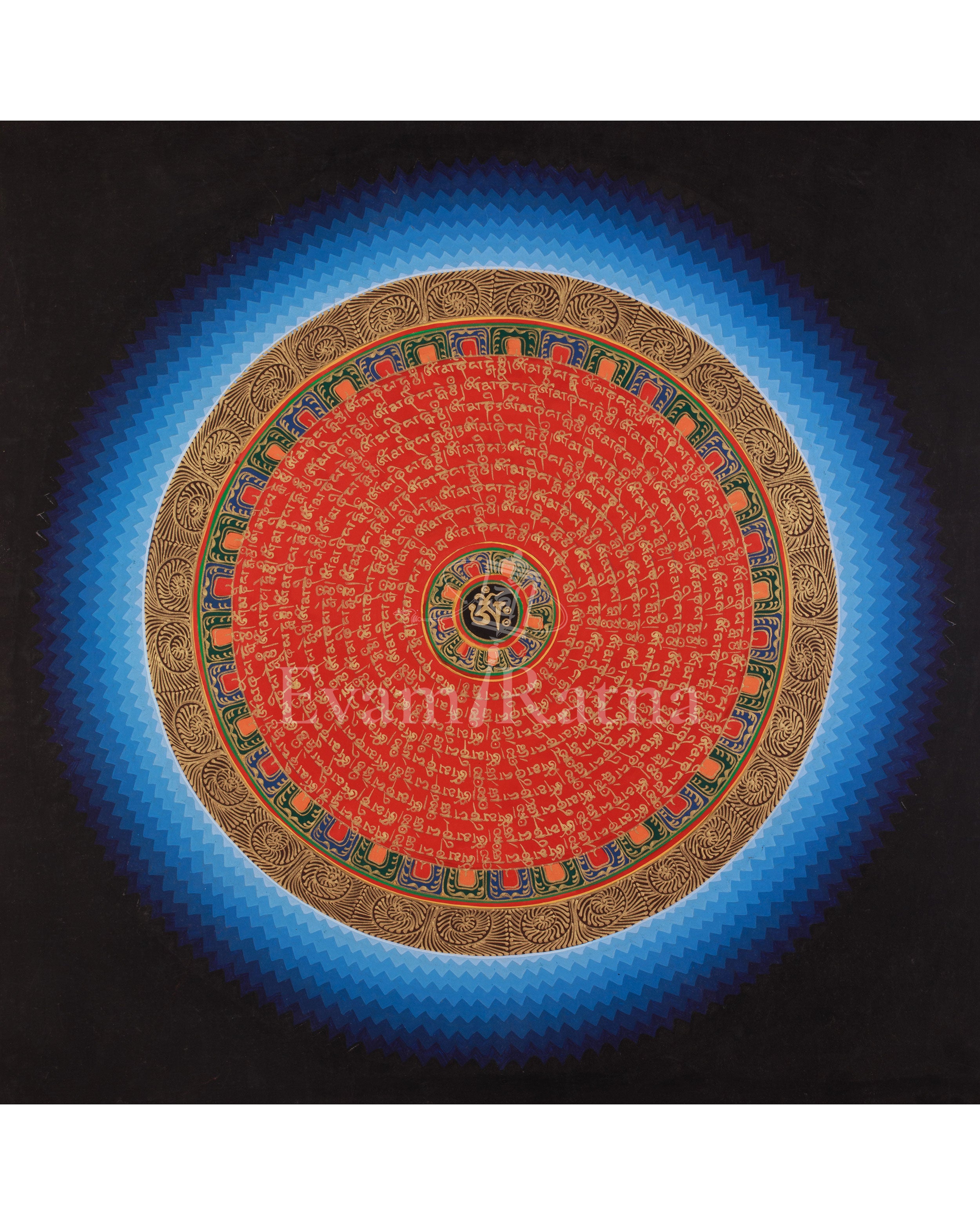 Tibetan Buddhist Mantra Mandala Art 