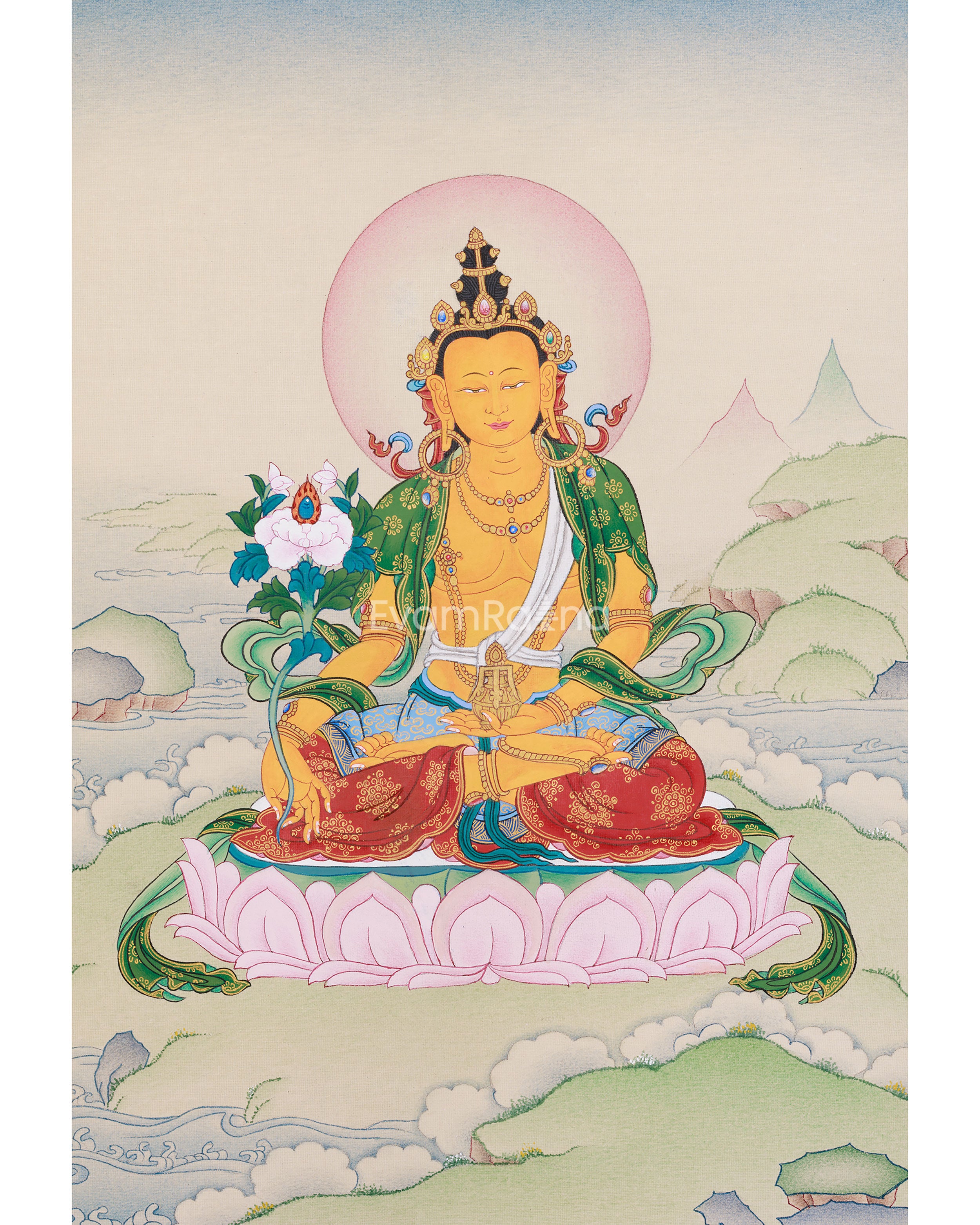 Kshitigarbha Artwork | The Bodhisattva of Compassion and Protector of Souls
