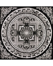 High-Quality Mantra Mandala in Pure Silver | Tibetan Buddhist Symbol for Protection