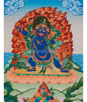Sacred Tibetan Vajrapani | Fierce Deity of Power and Protection