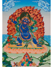 Sacred Tibetan Vajrapani | Fierce Deity of Power and Protection