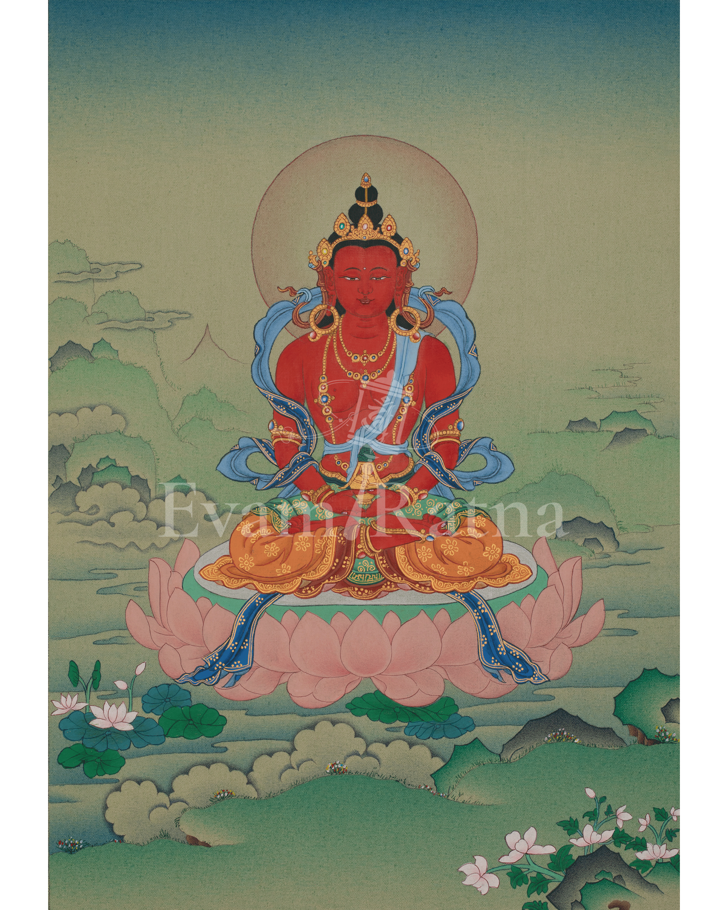 Amitayus Buddha Tibetan Art | Symbolizing Longevity and Wisdom | Infinite Life