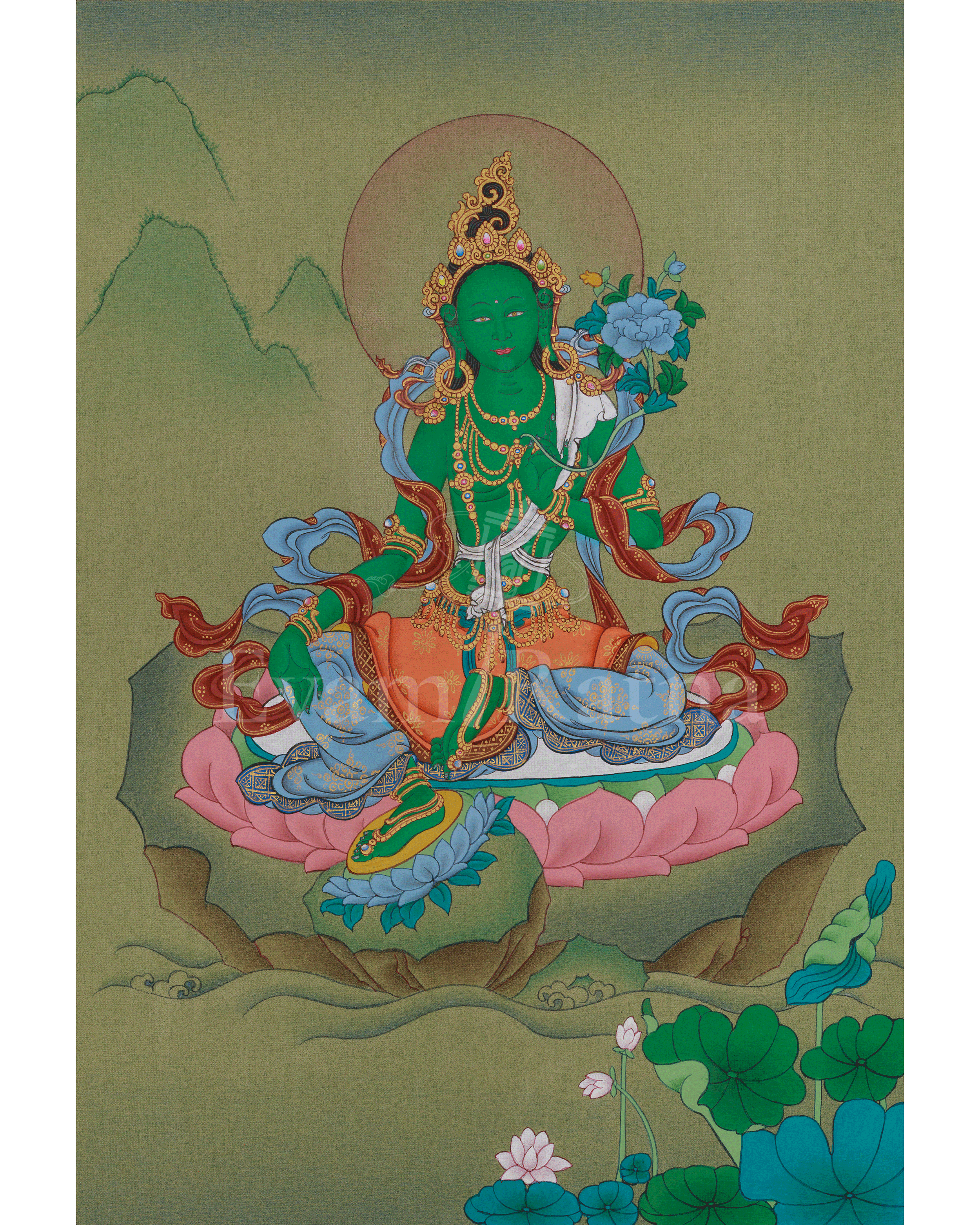 Tibetan Shyama Tara Artwork | Spiritual Protection