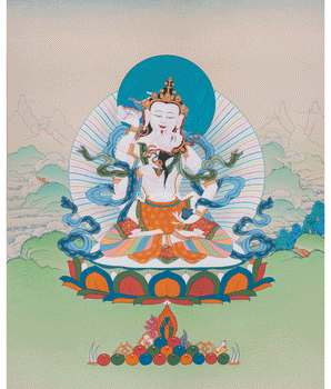 Traditional Thangka of Vajrasattva Consort 