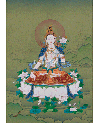 White Tara Goddess of Healing Thangka