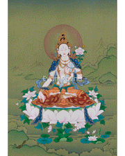 White Tara Goddess of Healing Thangka
