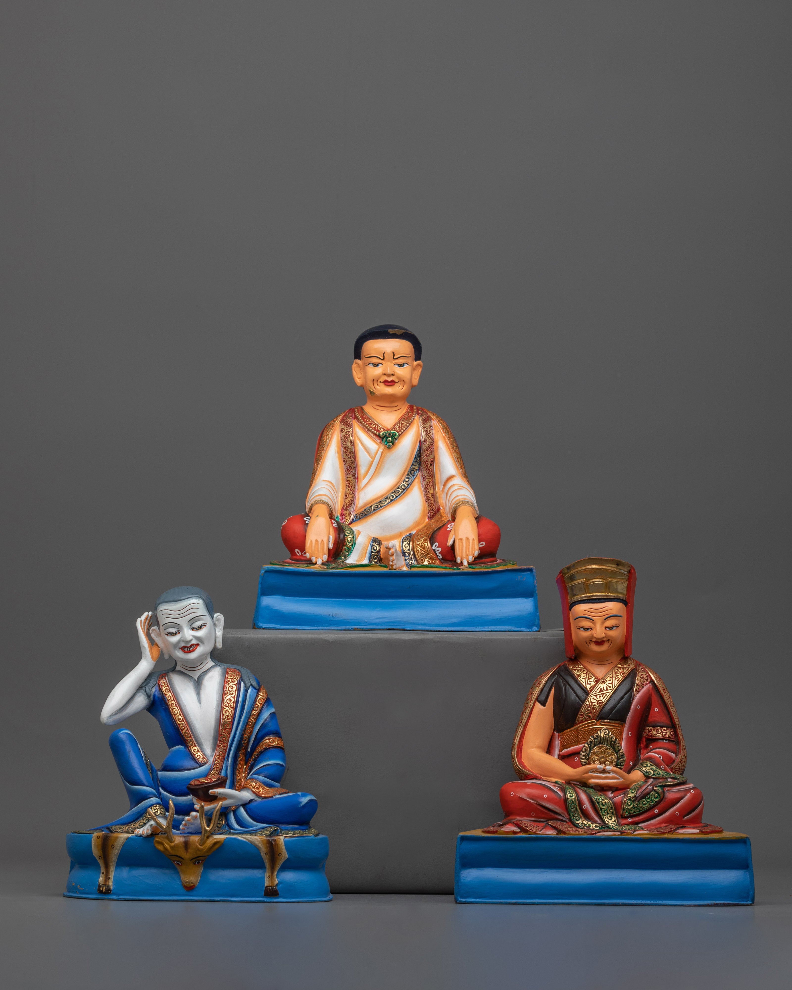 Sacred Marpha Set | Milarepa, Marpha and Gompopa Buddhist Master Statu ...